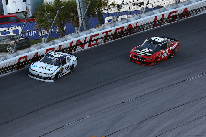 Ross Chastain runs up front