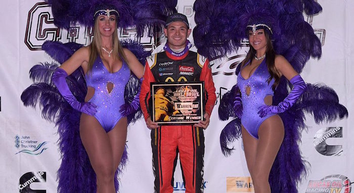 Larson scores feature win